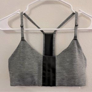 Adidas Lightly Lined Sports Bra Grey and Black Women’s Size Medium